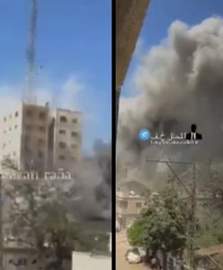 Izraelska armia wysadziła wieżowiec w Gazie. Gigantyczna eksplozja