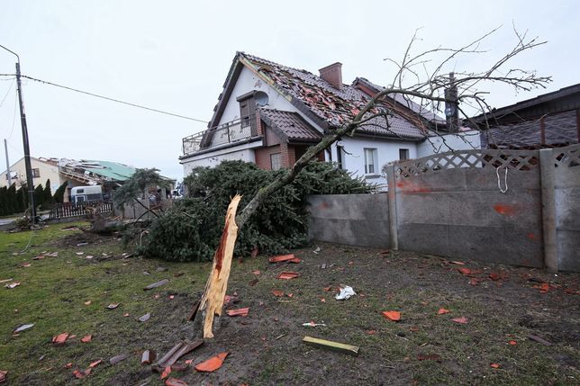 Dobrzyca. Skutki trąby powietrznej 