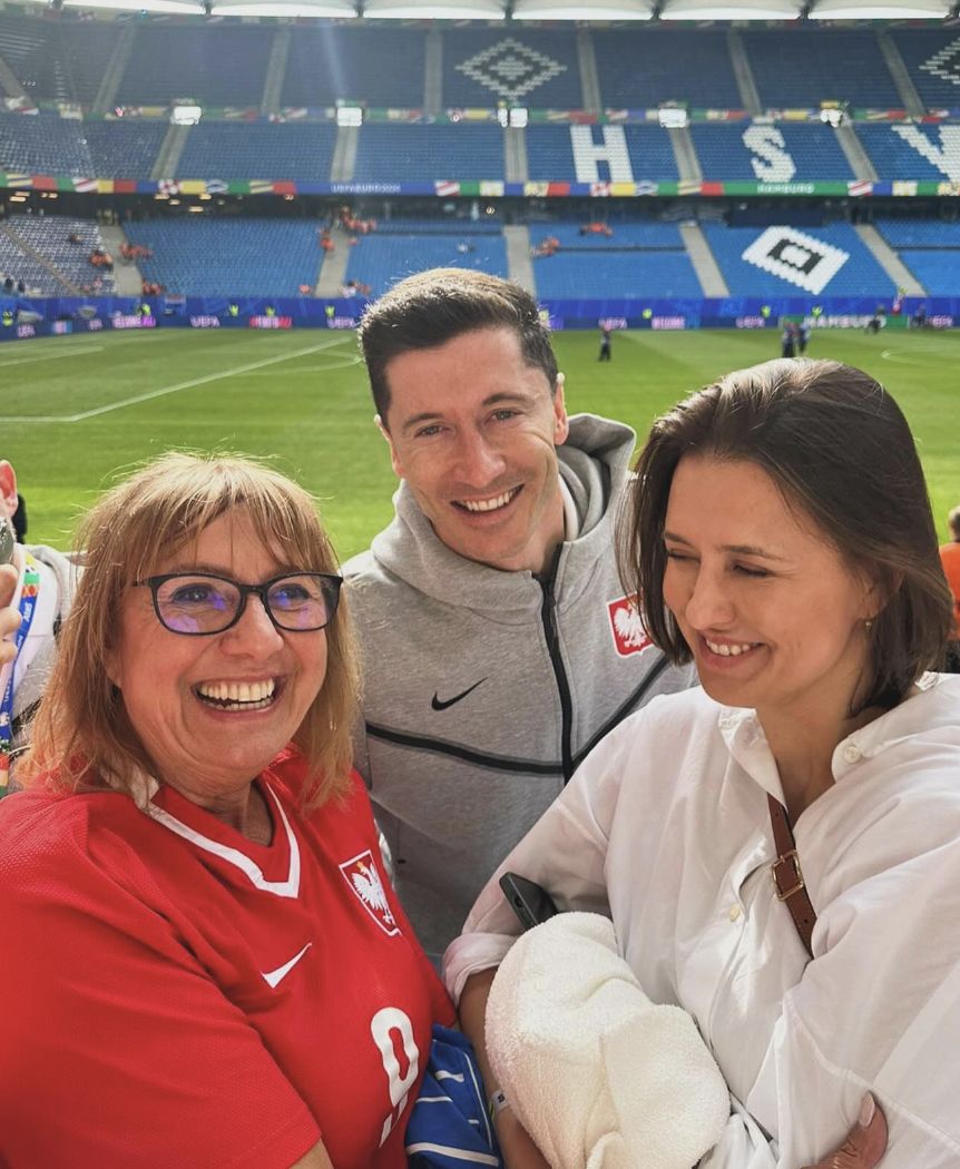 Mama i siostra wspierały Roberta Lewandowskiego na Euro 2024