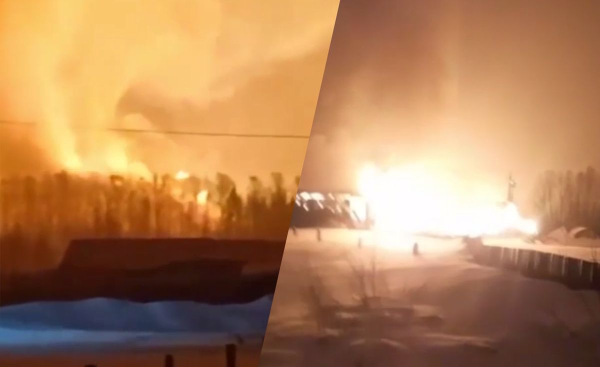  Eksplozja gazociągu w Rosji. Gigantyczny pożar