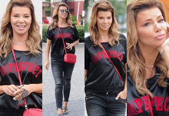 Szczęśliwa Edyta Górniak pozuje paparazzim na ulicy (ZDJĘCIA)