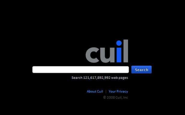 Tak wyglądała strona wyszukiwarki Cuil