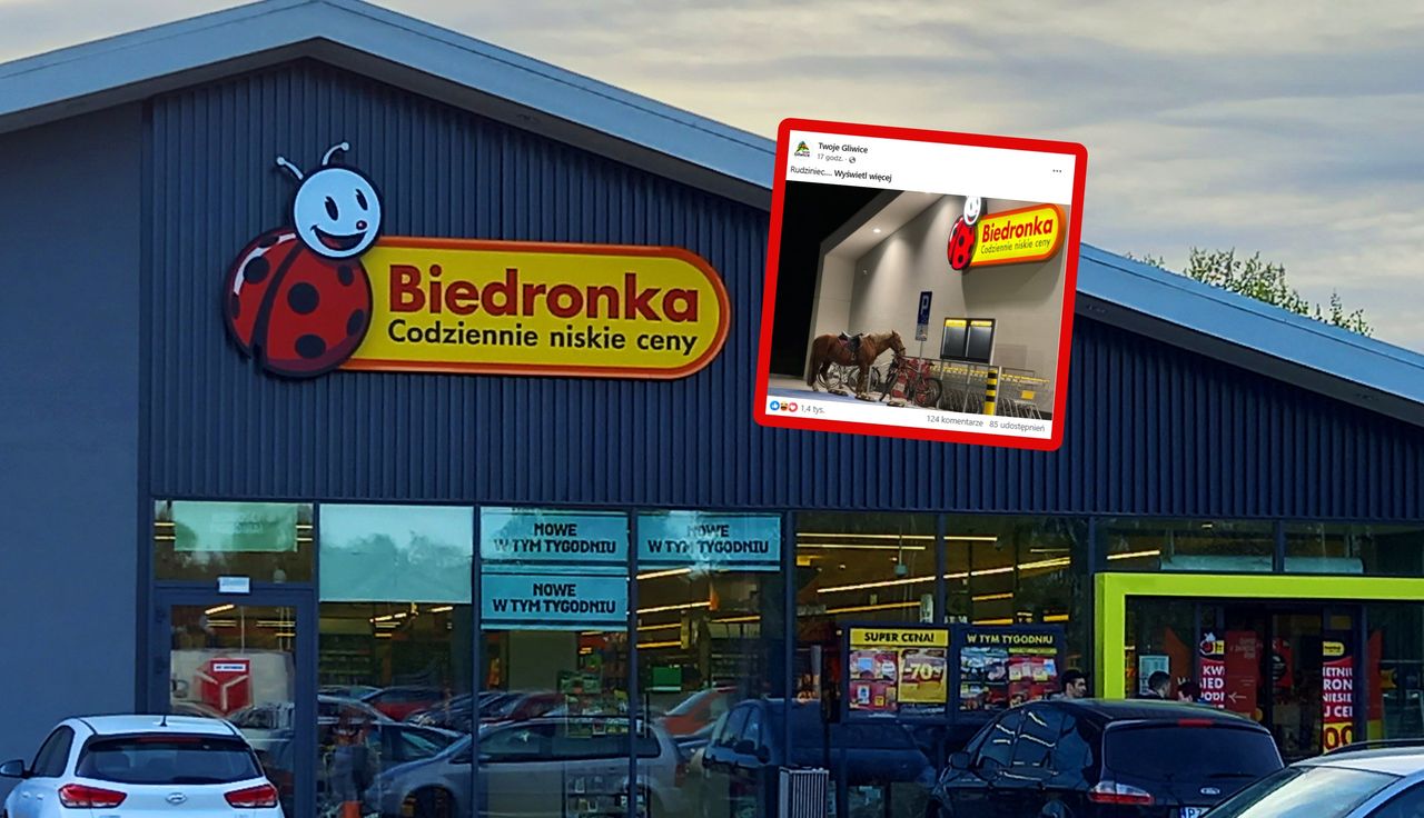 To nie fotomontaż. Ujęcie sprzed Biedronki obiega sieć