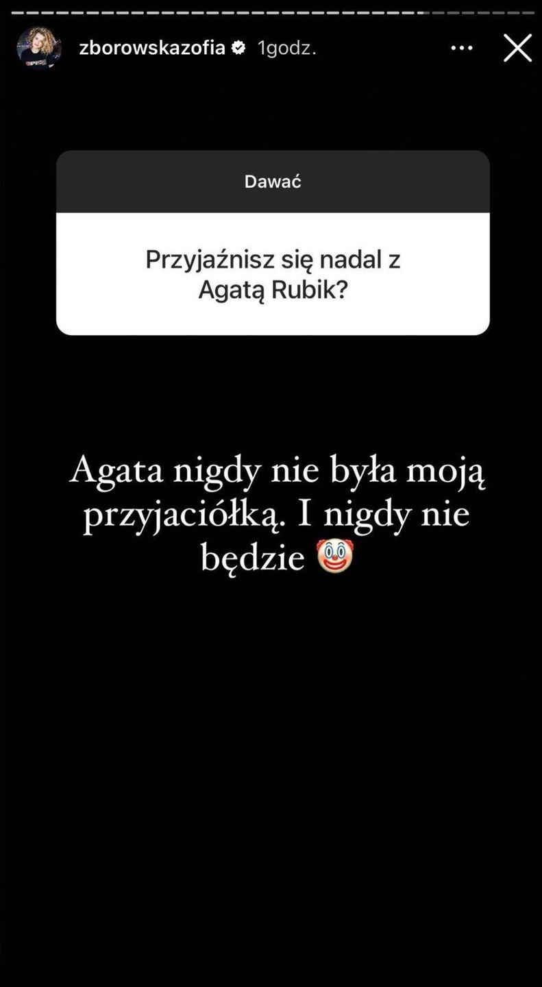 Zofia Zborowska i Agata Rubik już się nie przyjaźnią