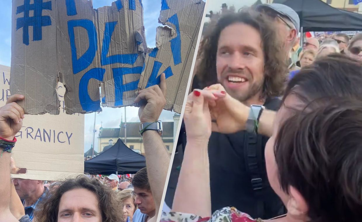 Szarpanina na wiecu Tuska. "Uśmiechnięta Polska obdarowała przemocą"