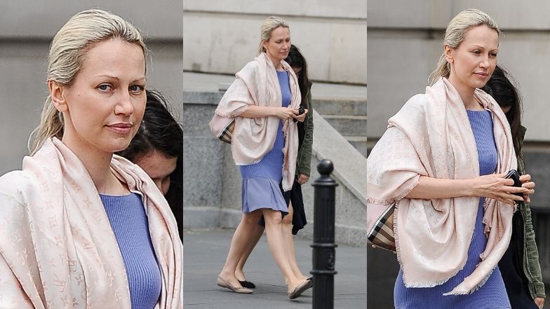 Magdalena Ogórek w naturalnym wydaniu spaceruje ulicami Warszawy