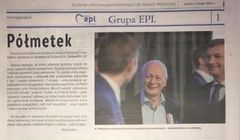 Czterostronicowy dodatek promocyjny o Michale Bonim w „GW”. „To ogłoszenie, wykupiła je Grupa EPL”