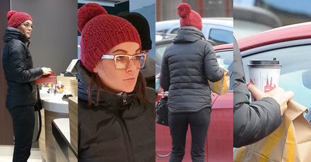 Agnieszka Radwańska zamawia kawę i przekąski na wynos w restauracji McDonald's (ZDJĘCIA)