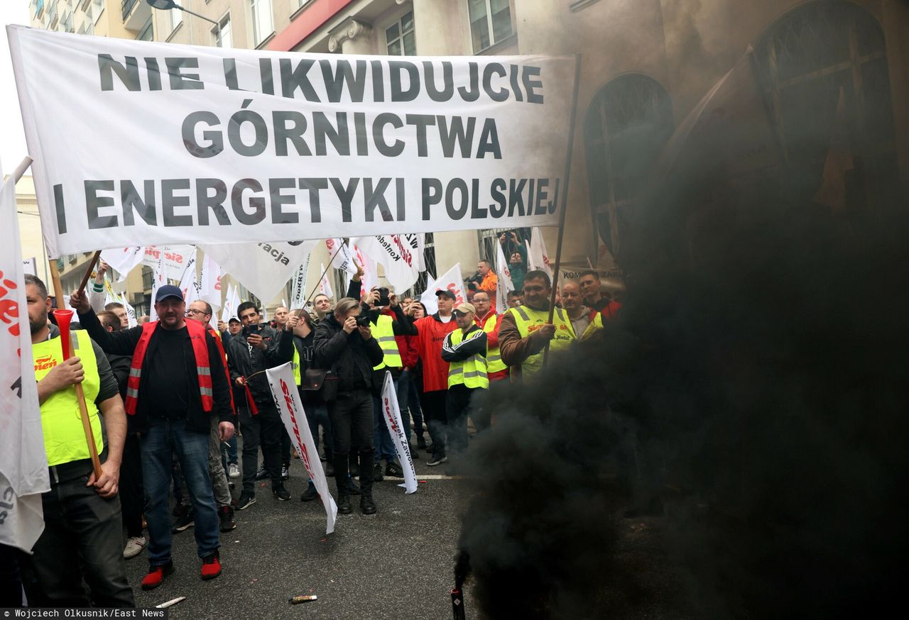 Górnicy protestują w Warszawie. Tym planom Brukseli mówią "nie"