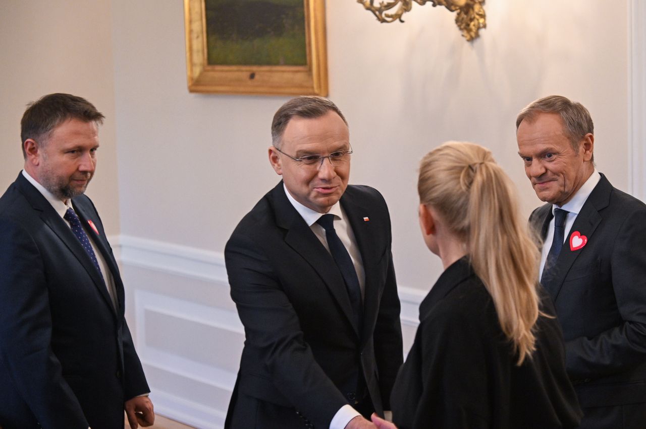 Andrzej Duda podczas spotkania z delegacją KO