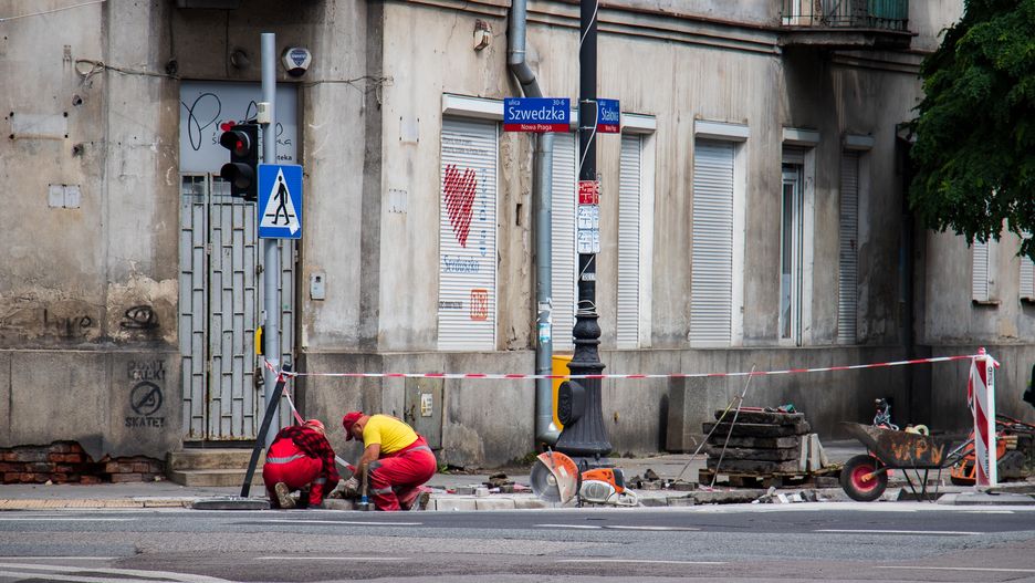 Warszawa. Remont ulicy Szwedzkiej