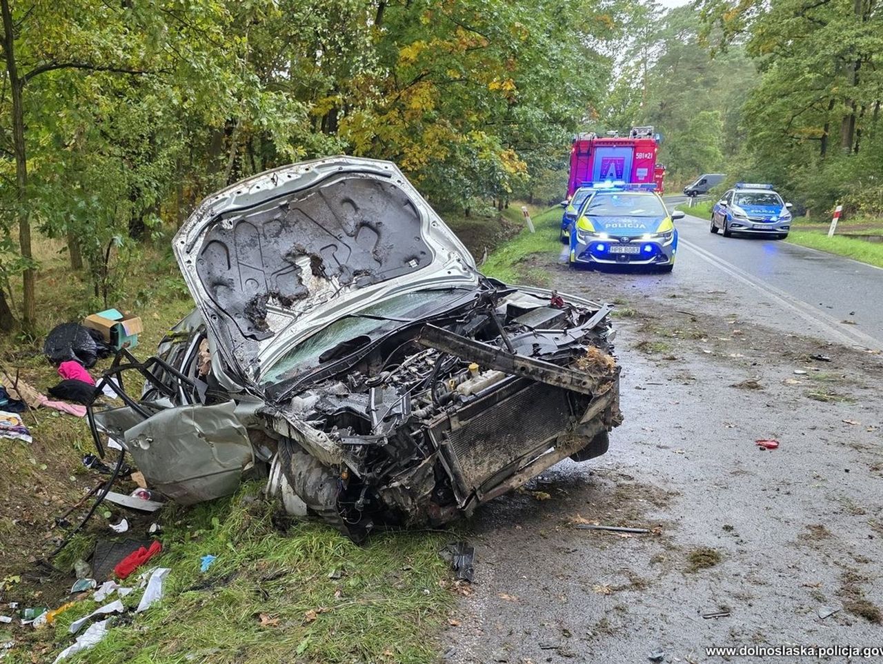 Wołów: Nie zatrzymał się do kontroli, uciekając rozbił auto