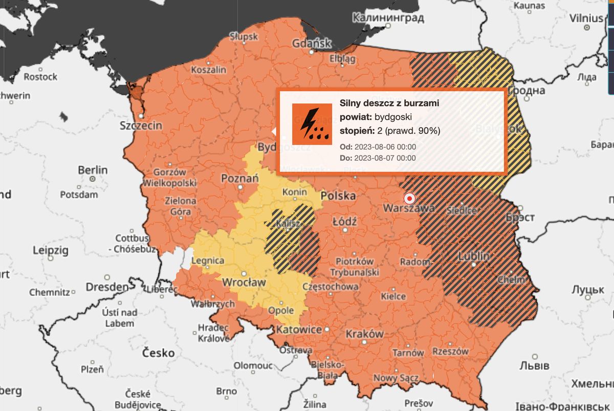 Mapka Instytutu Meteorologii i Gospodarki Wodnej nie pozostawia złudzeń. Pogoda nieprędko się poprawi