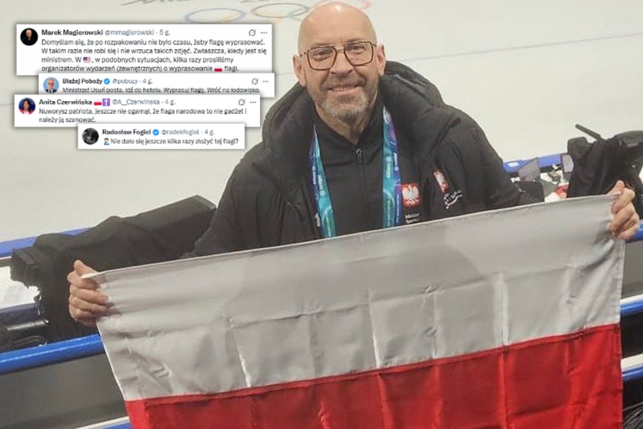 Minister pokazał zdjęcie z Zimowych Igrzysk Olimpijskich w Mediolanie. Natychmiast lawina oburzenia
