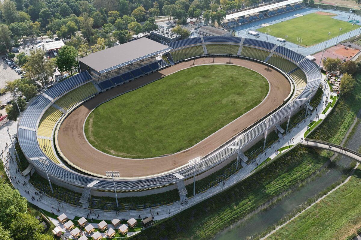 Wizualizacja podglądowa stadionu żużlowego w Lublinie