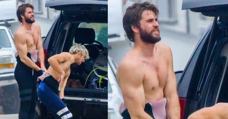 Liam Hemsworth bez koszulki na plaży w Malibu (ZDJĘCIA)