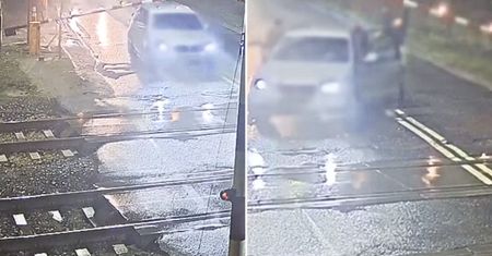 Kierowca bmw się doigrał. Wszystko nagrała kamera na przejeździe