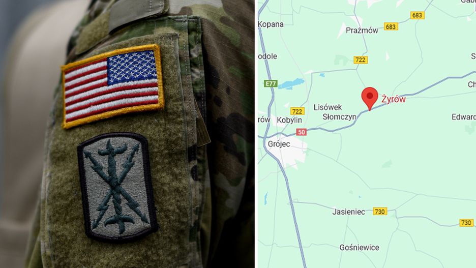 mapka, wypadek amerykańskich żołnierzy