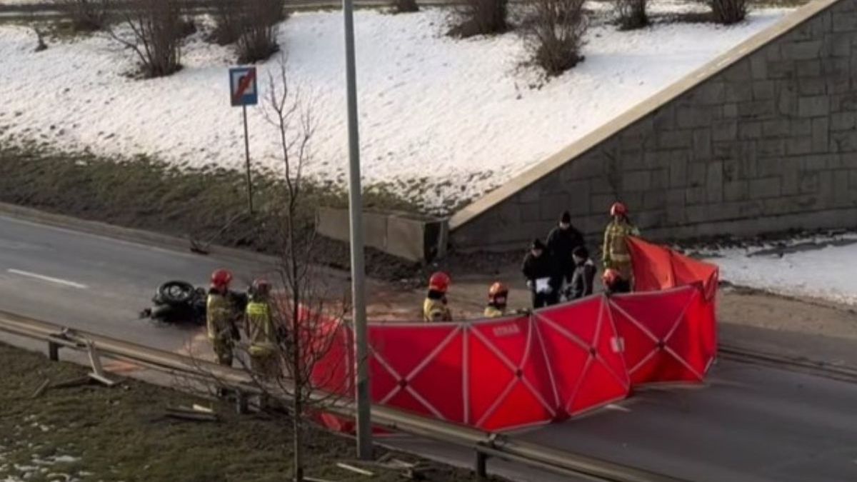 Śmiertelny wypadek motocyklisty w Krakowie