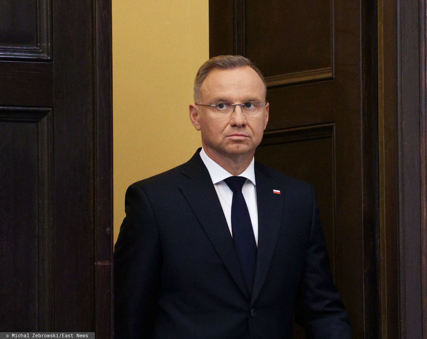 O?wiadczenie prezydenta Andrzeja Dudy
Fot. Michal Zebrowski/East News,  Warszawa, 07.06.2024.  Oswiadczenie prezydenta Andrzeja Dudy (n/z) w sprawie sytuacji na granicy polsko-bialoruskiej.
Michal Zebrowski