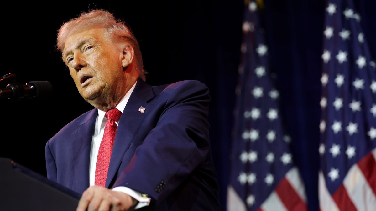 WASHINGTON, DC - JANUARY 06: U.S. President Donald Trump addresses a House Republican retreat at The John F. Kennedy Center for the Performing Arts on January 06, 2026 in Washington, DC. House Republicans will discuss their 2026 legislative agenda at the meeting. (Photo by Alex Wong/Getty Images)