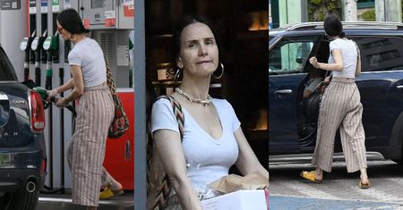 Naturalna Viola Kołakowska załatwia sprawunki na mieście i znów ŁAMIE PRZEPISY ruchu drogowego (ZDJĘCIA)