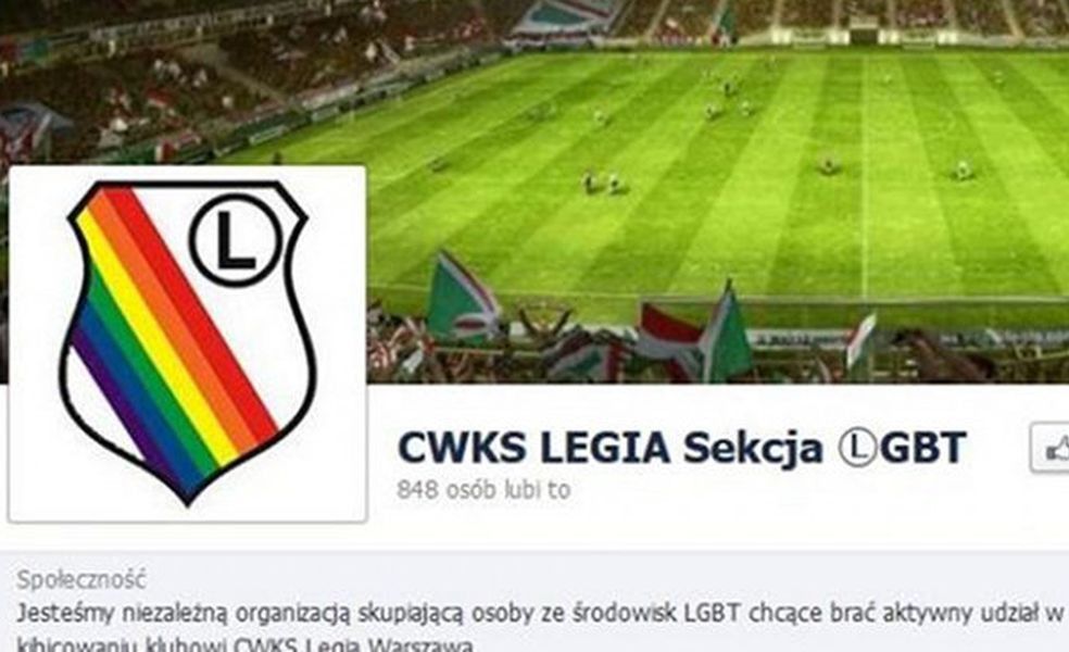 Ktoś dla żartu stworzył profil "CWKS Legia - Sekcja LGBT"