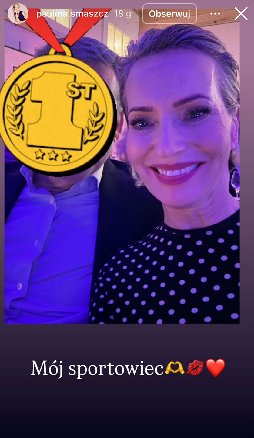 Paulina Smaszcz z partnerem