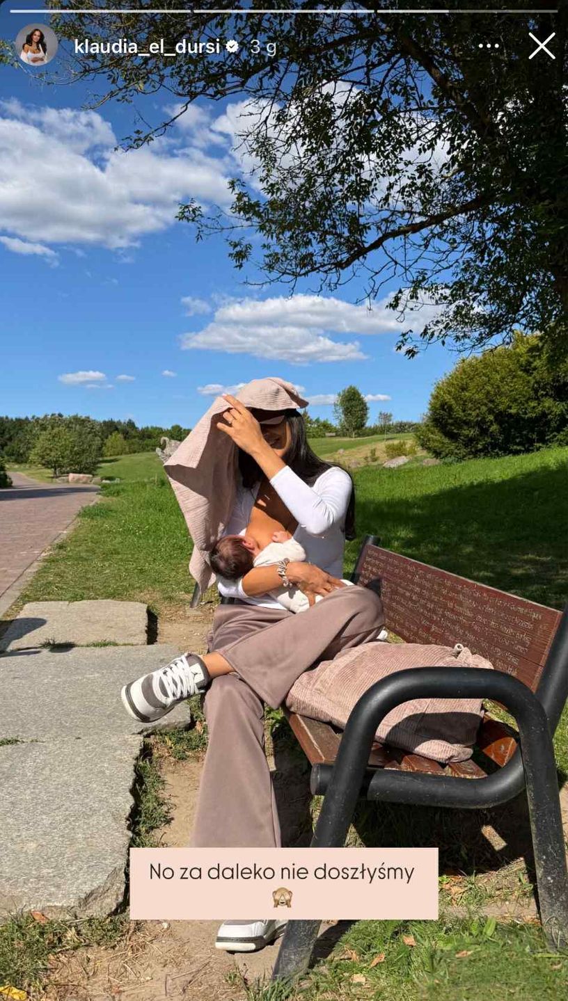 Klaudia El Dursi karmi córkę