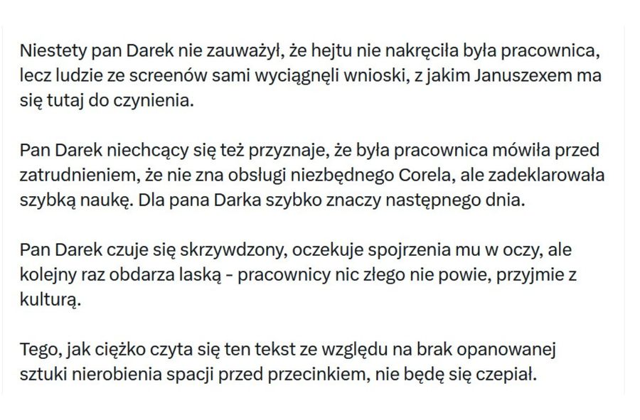 Przemysław Lagier o oświadczeniu Dariusza Jabłońskiego