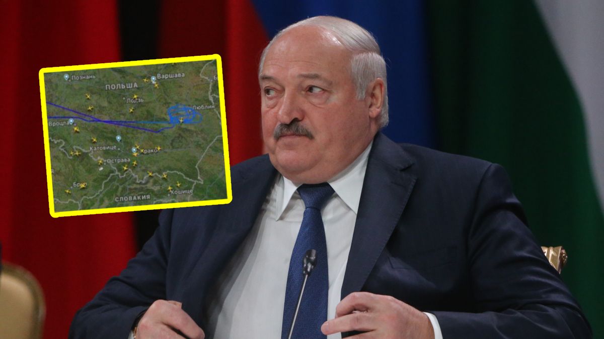 Zrzut ekranu z serwisu Flightradar był rozpowszechniany na białoruskich kanałach na Telegramie 