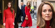 Szczupła Kate Middleton w krwistoczerwonej stylizacji odwiedza organizację wspierającą osoby uzależnione (ZDJĘCIA)