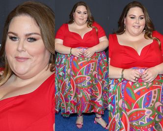 Chrissy Metz wita wiosnę we wzorzystej sukience