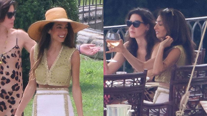 Amal Clooney entspannt sich mit Freundinnen am Comer See.