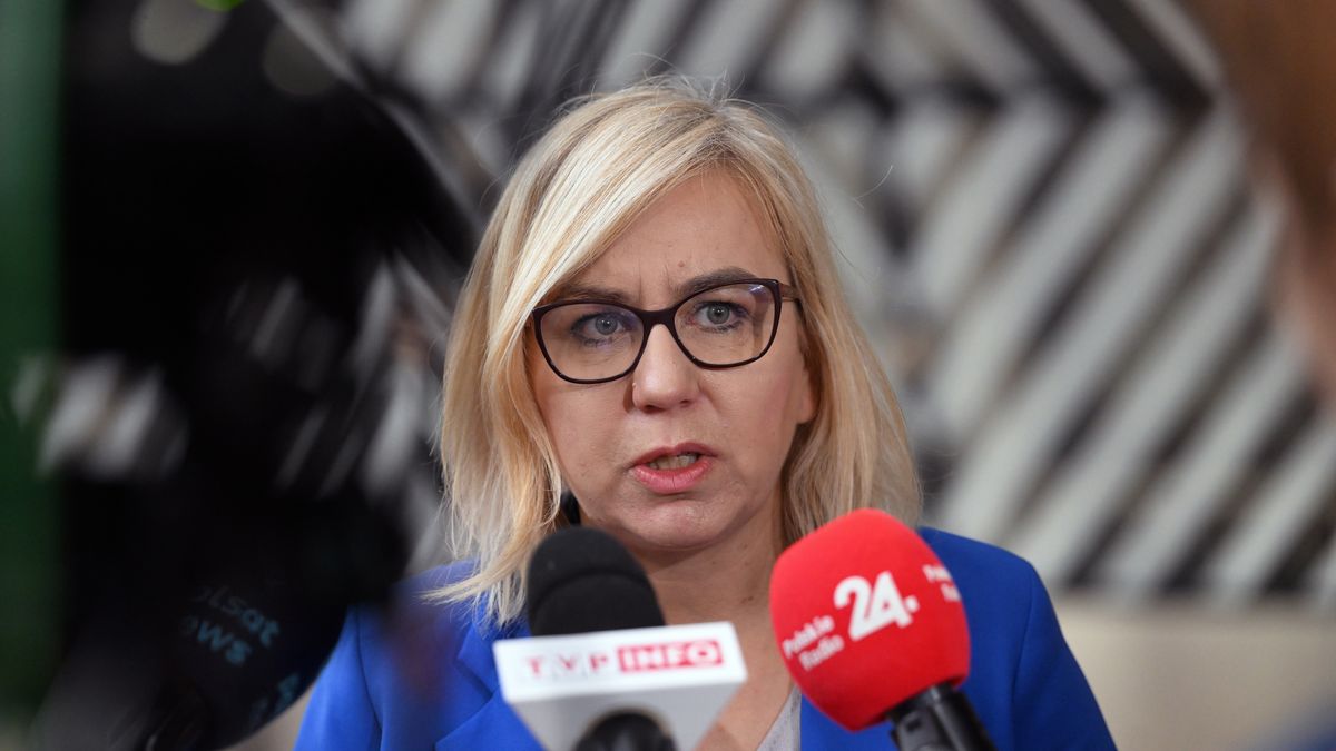 BRUSSELS, BELGIUM - MARCH 04: Polish Minister of Energy, Paulina Hennig-Kloska attends the European Union Energy Ministers meeting in Brussels, Belgium on March 04, 2024. (Photo by Dursun Aydemir/Anadolu via Getty Images)
