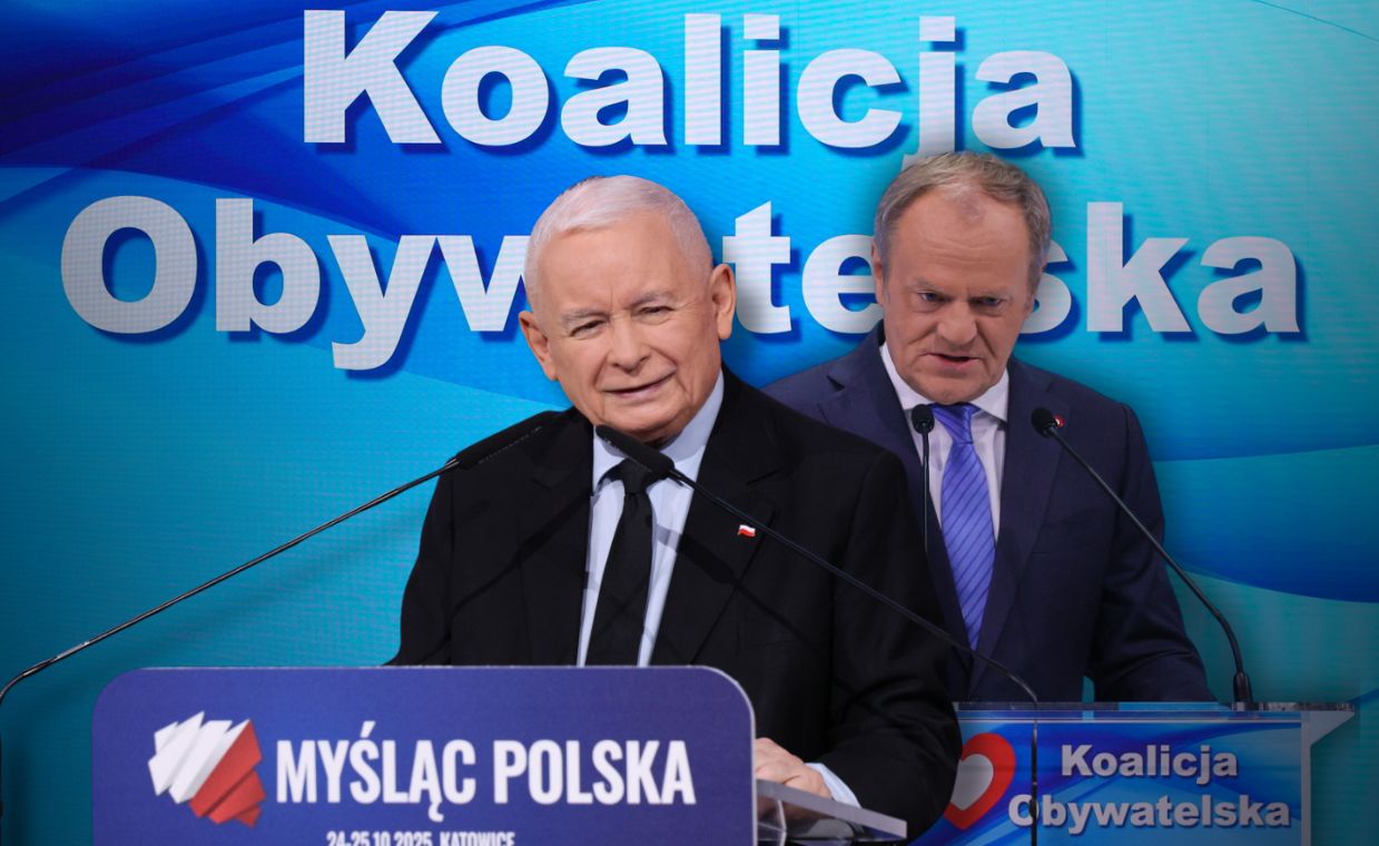 Tak Kaczyński na koniec kpił z KO. Salwy śmiechu z tłumu