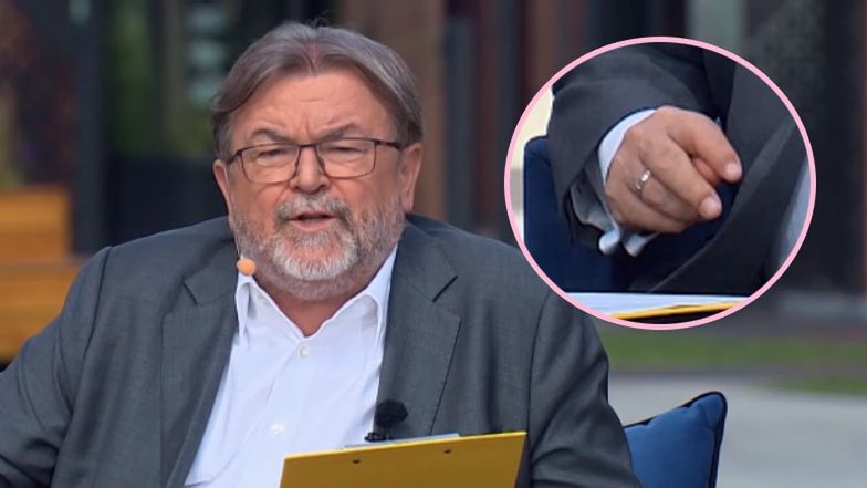 Edward Miszczak pojawił się na ramówce TVN-u z pierścionkiem na palcu