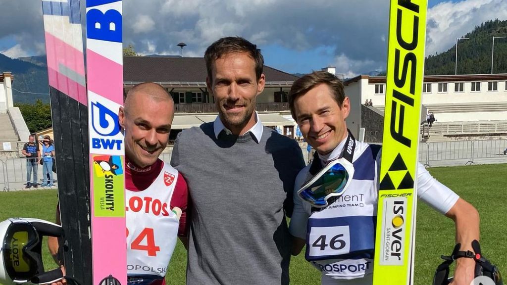 Sven Hannawald, Piotr Żyła i Kamil Stoch (screen z Instagrama Hannawalda)