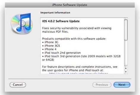iOS 4.0.2 już jest – słynna „dziura” załatana