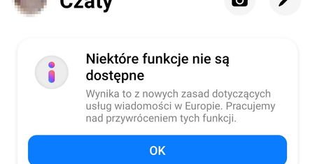 Facebook Messenger: Niektóre funkcje nie są dostępne. O co chodzi?