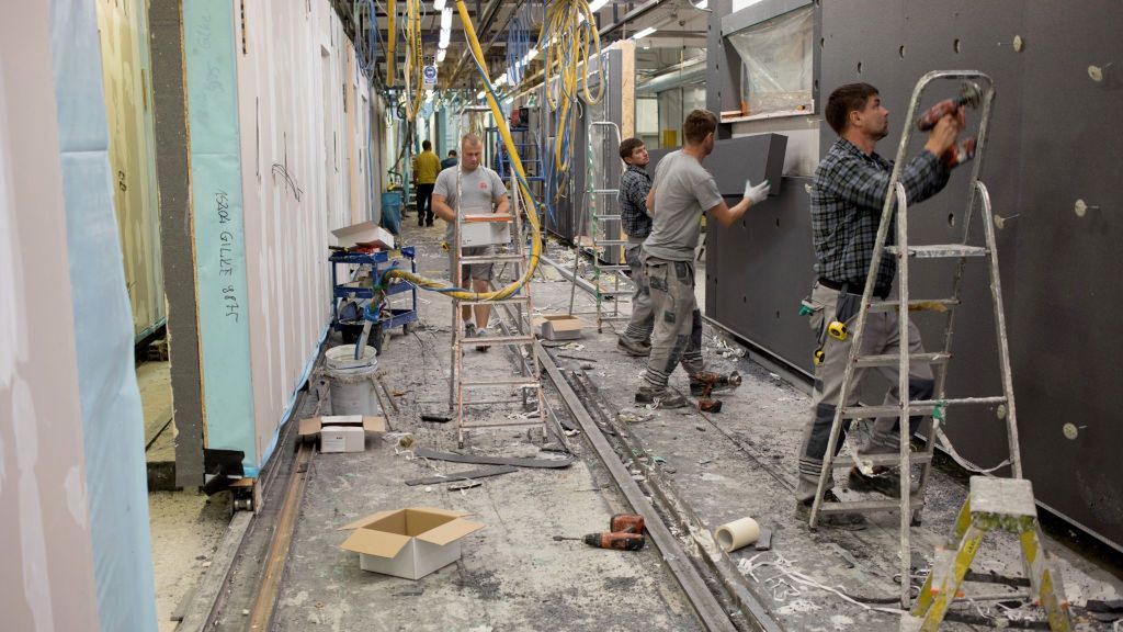 End Of Cheap Labor Era Leaves Poles Scrambling To Find Workers
Workers prepare wall sections for pre-fabricated homes at the Danwood SA factory in Bielsk Podlaski, Poland, on Thursday, Aug. 23, 2017. Its the end of an era of cheap and ample labor that underpinned their transition from communism, with growing complaints that a labor dearth is threatening to foil production plans. Photographer: Piotr Malecki/Bloomberg via Getty Images
Bloomberg
EAME, House Building, UK Vote on EU Membership, Homes, Brexit2016, Development, EMEA, Real Estate, Europe, Property, Industry, EU, Manufacturing, Construction, E.U., Construction Workers, Fabrication, Business Finance and Industry