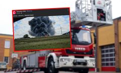 Ogromny pożar w gminie Baranów. Płonęła hala