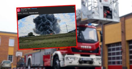 Ogromny pożar w gminie Baranów. Płonęła hala