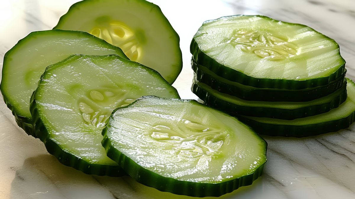 Ogórek pokrojony w plasterki