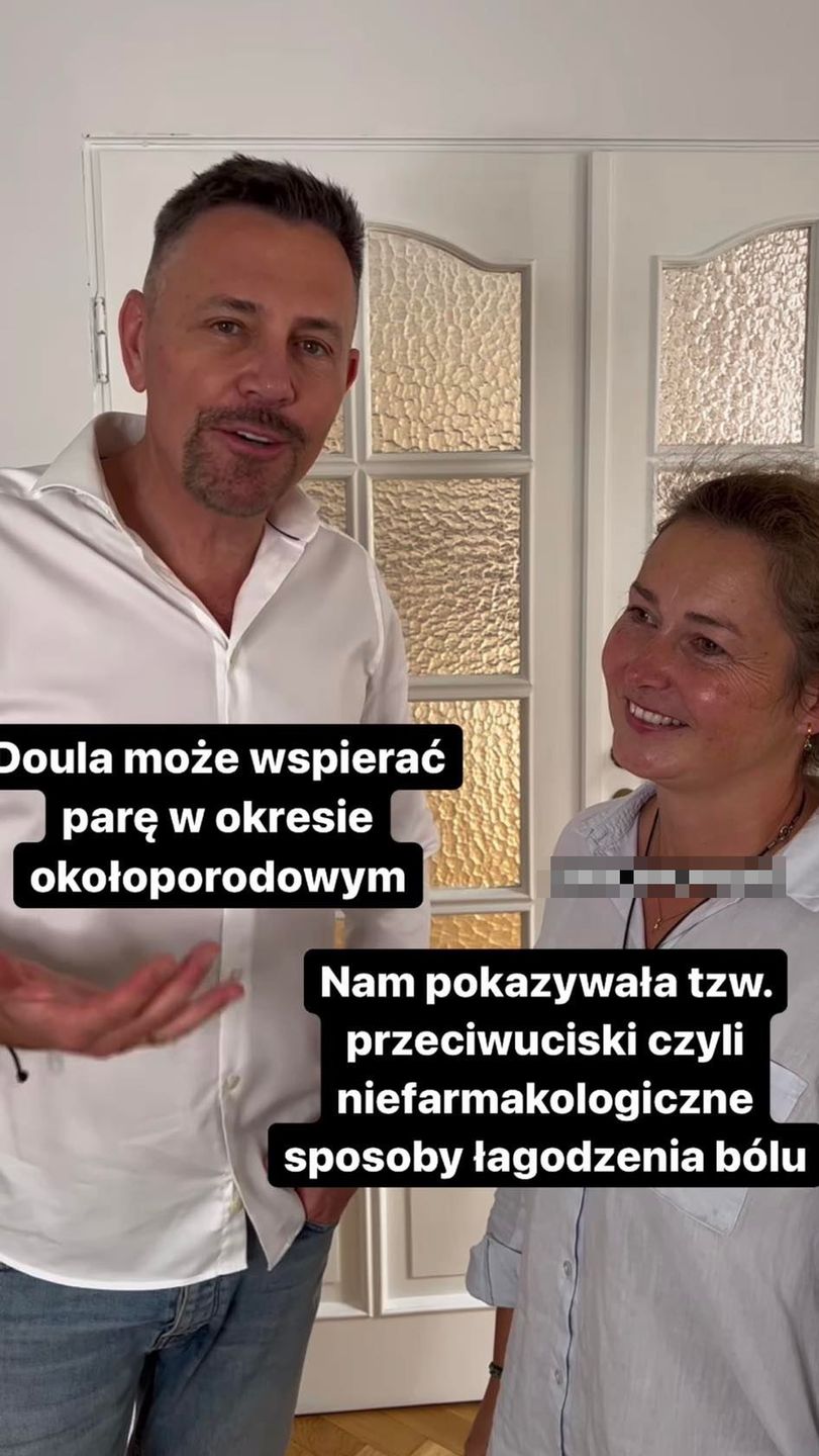 Krzysztof Ibisz uczy się masować ciężarną żonę