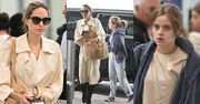 Dostojna Angelina Jolie maszeruje z 15-letnią Vivienne po lotnisku. Niedawno mama i córka zaczęły razem pracować (ZDJĘCIA)