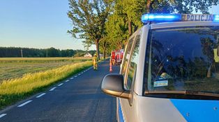 Czarnków: Tragedia na drodze. Nie żyje 73-letni rowerzysta