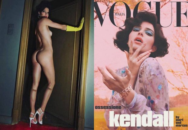 Odważna Kendall Jenner świeci pupą we włoskim "Vogue'u"