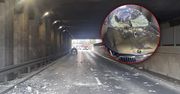 Część tunelu spadła na auto, walczy o odszkodowanie. "Nikt nie zawinił"