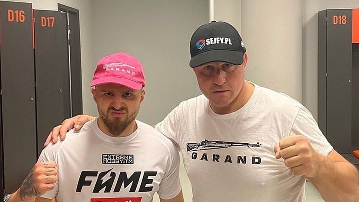 Amadeusz Roślik z trenerem 